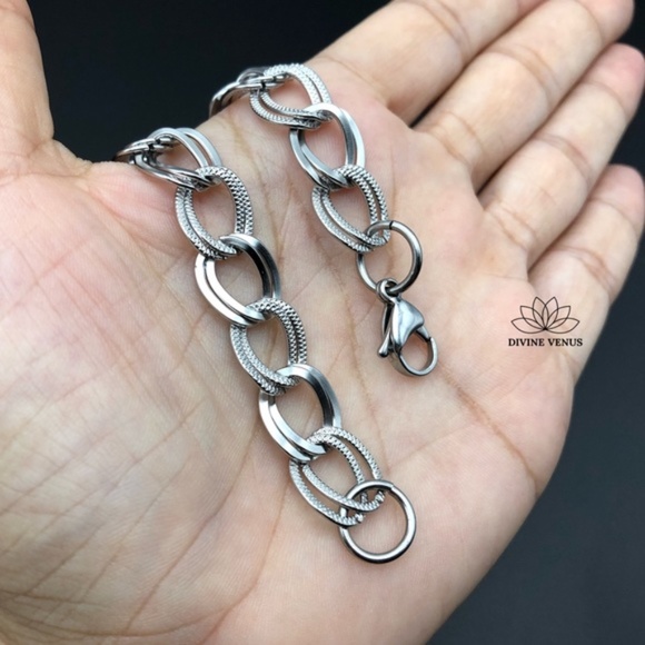 Linked Fashion Bracelet/Anklet | Stainless Steel - Picture 6 of 8